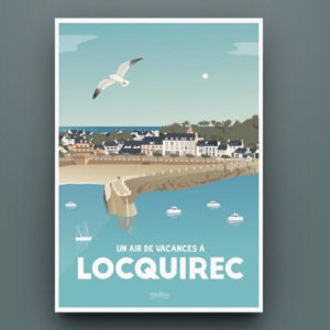Affiche "un air de vacances à Locquirec"
