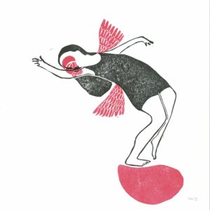 Estampe Cécile Bernard "Danse masquée 2", 2021