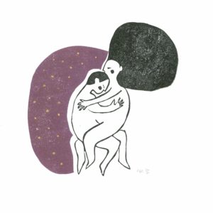 Estampe Cécile Bernard "Les amoureux", 2021