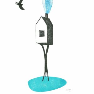 Estampe Cécile Bernard "Maison fumée", 2021