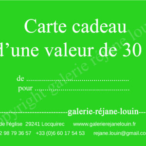 Carte cadeau 30 €
