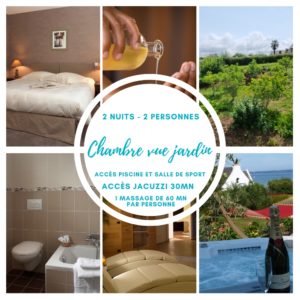 2 nuits pour 2 - Chambre Vue Jardin - SPA et massage