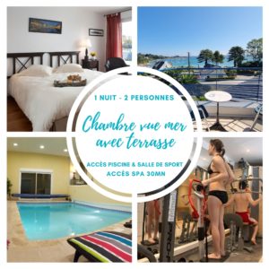 1 nuit pour 2 - Chambre Vue Mer Avec Terrasse - SPA 30mn
